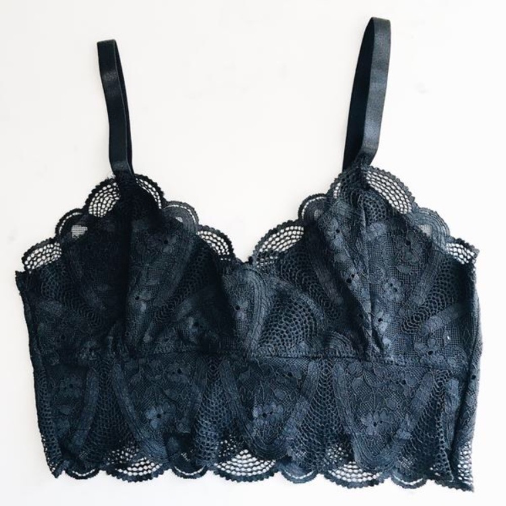 Carly Jean Black Lace Bralette